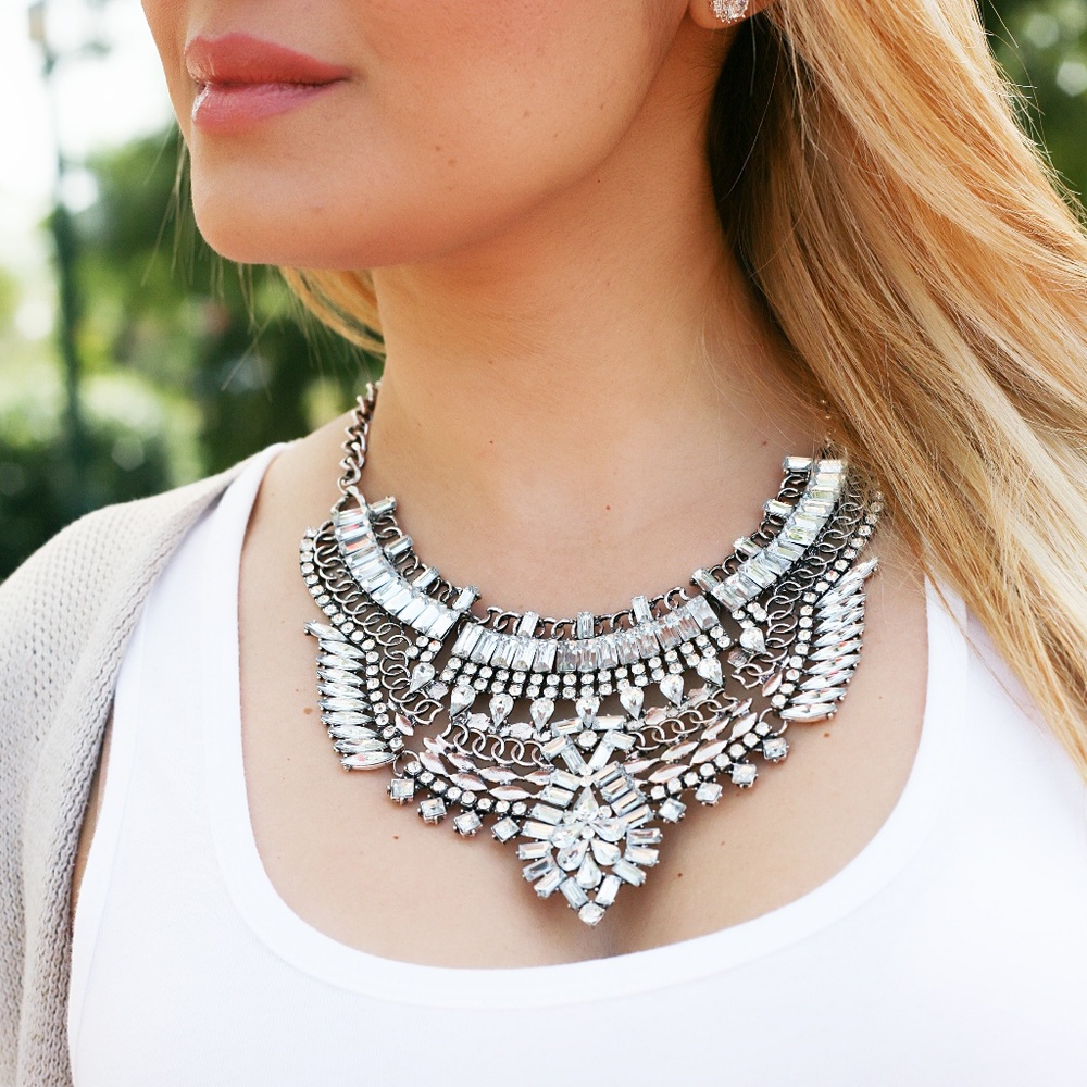 “Jasmine” Boho Crystal Statement Necklace